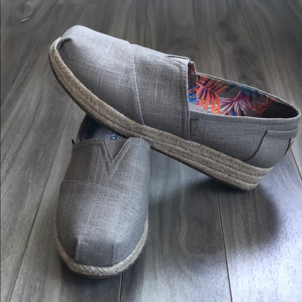 BOBS Skechers Espadrille Wedge Canvas Shoes